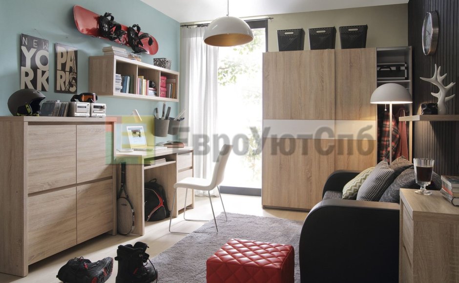 Гостиная Каспиан дуб сонома