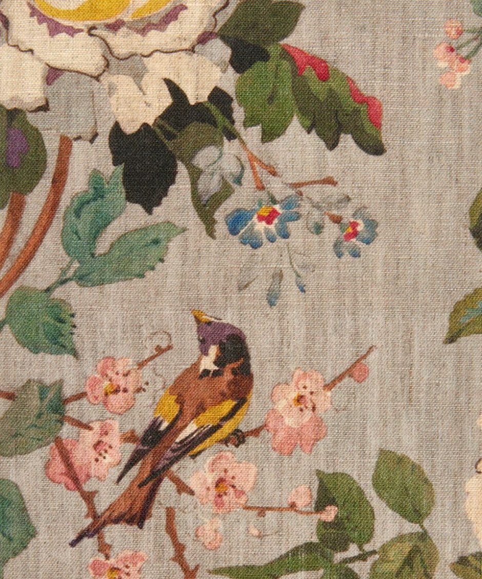 Ткань для штор с птицами