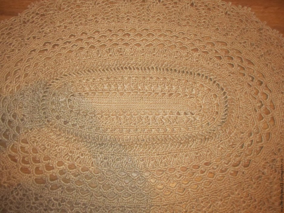 Овальный коврик из трикотажной пряжи