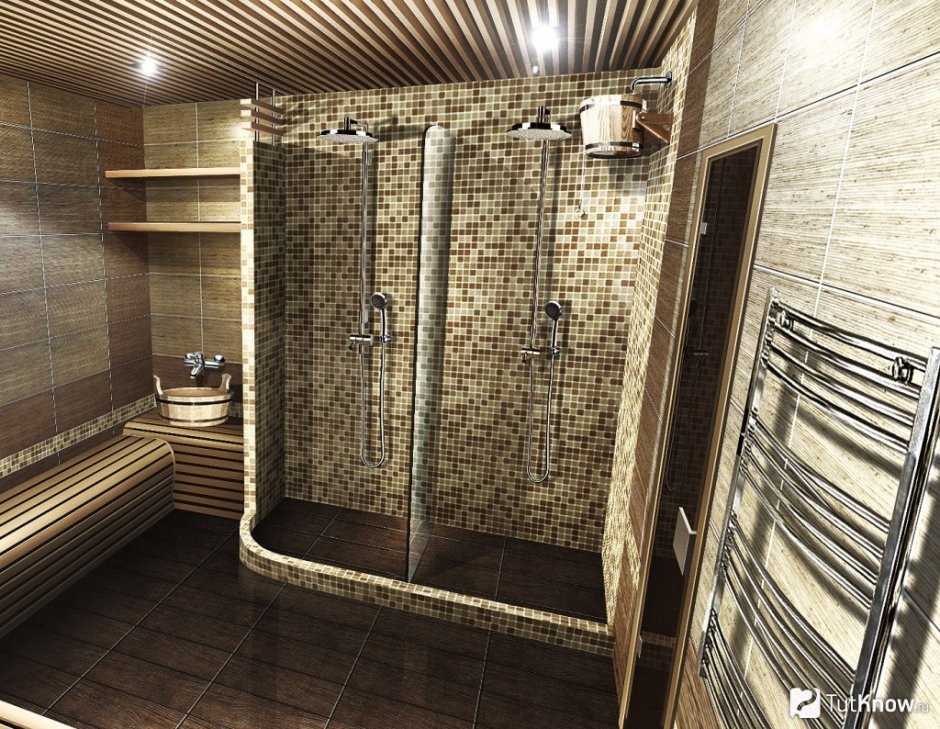 Ванная комната с сауной