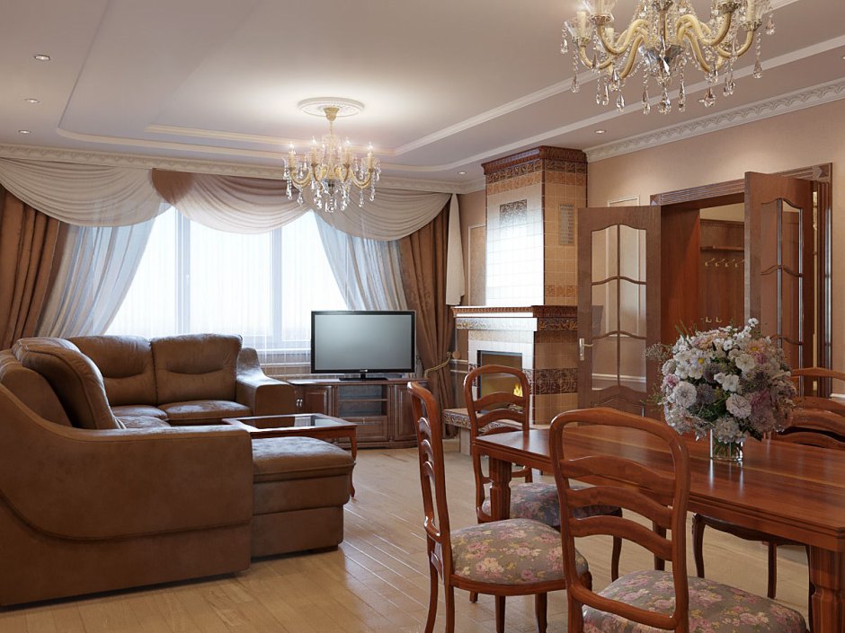 Гостиная Неоклассика 20 м2