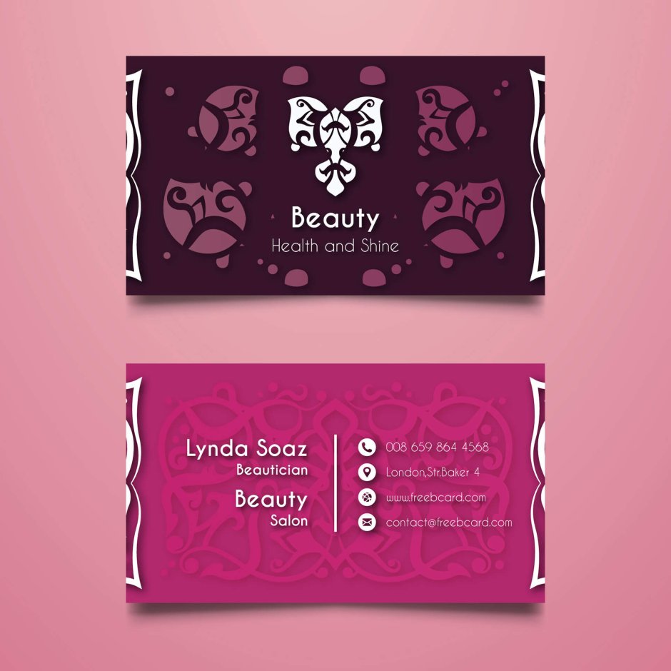 Дизайн визиток для салона красоты
