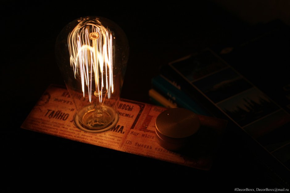 Настольная лампа Эдисона своими руками