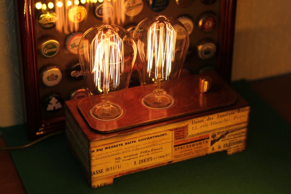 Ночник с лампой Эдисона