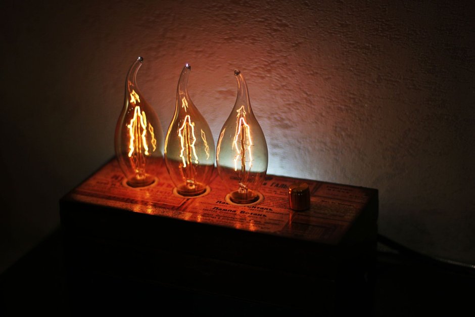 Светильники из ламп Эдисона