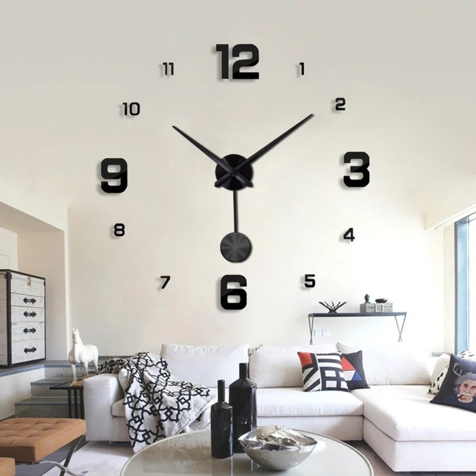 Самоклеющиеся 3d часы "DIY Clock" al021-b