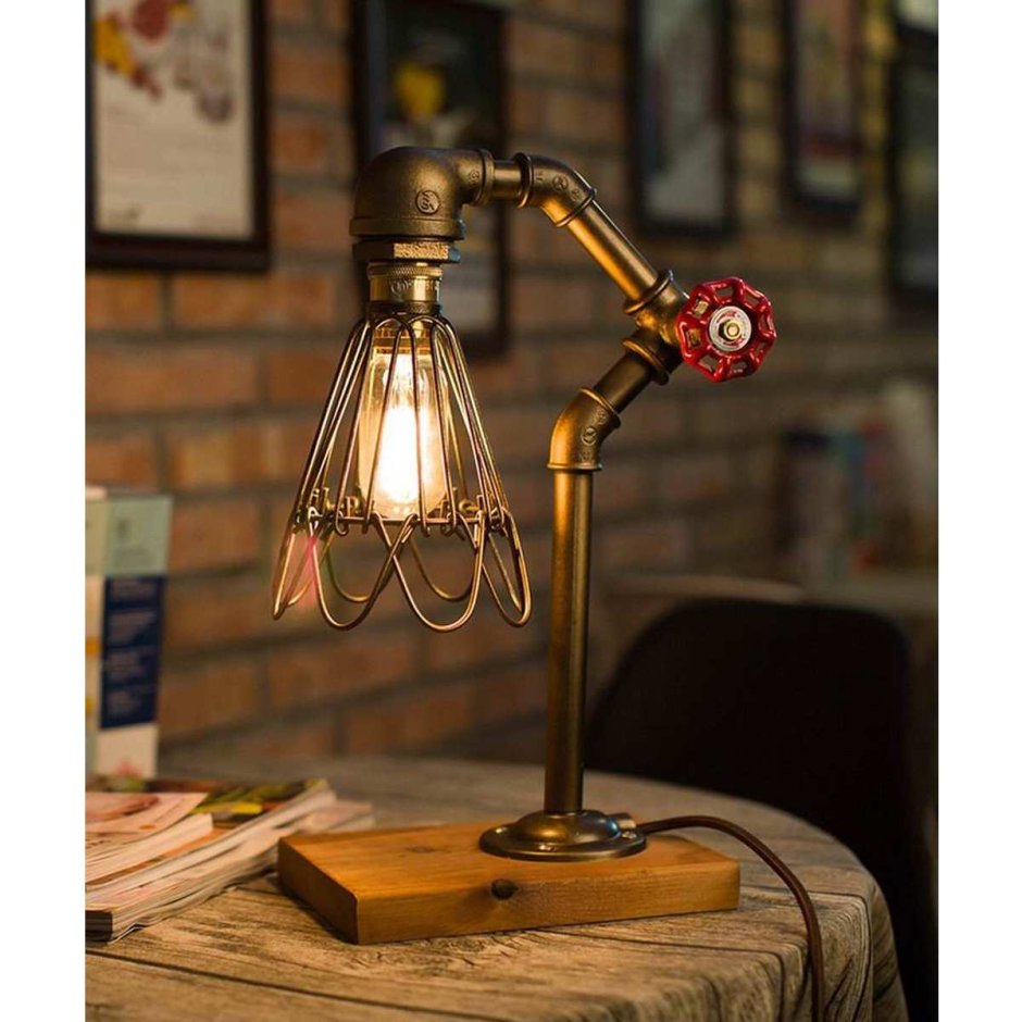 Настольная лампа стимпанк Эдисон