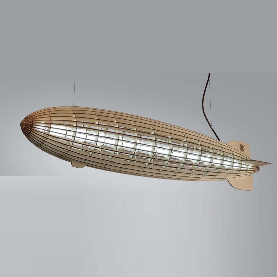 Механика света 1098 led Zeppelin берёза светильник дирижабль