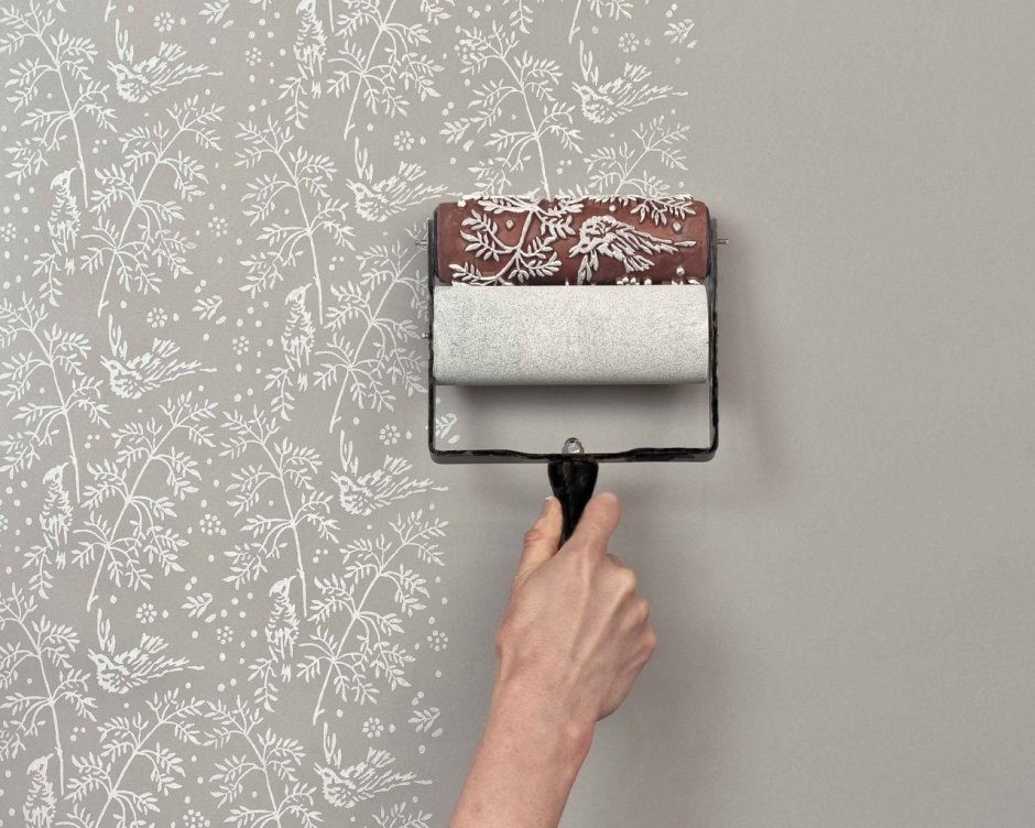 Валик для покраски стен с рисунком