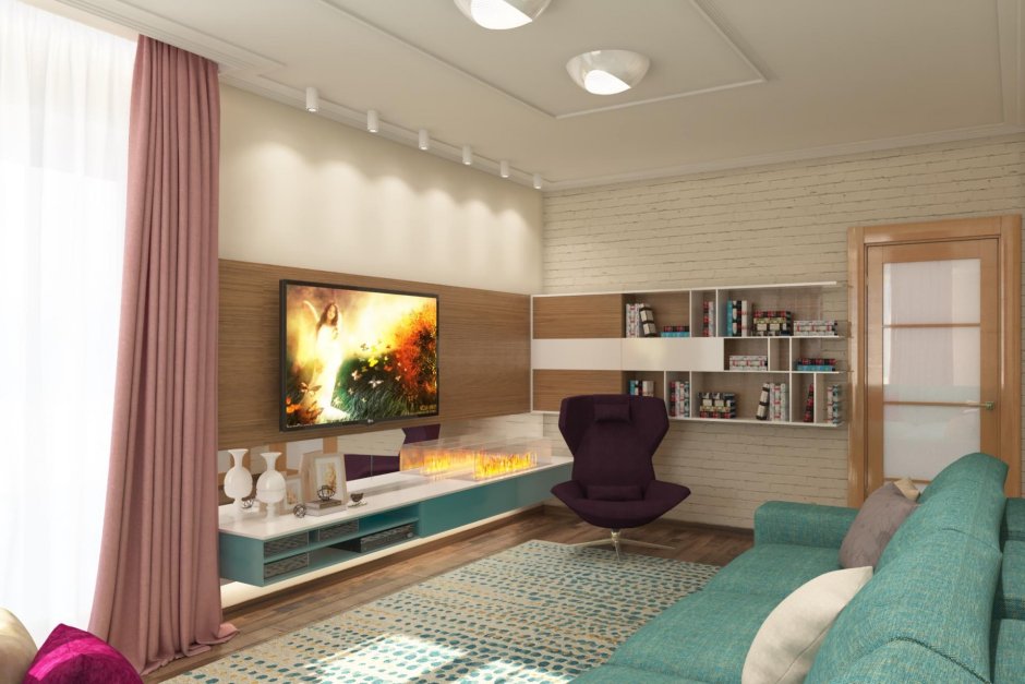 Интерьер гостиной 17 м2