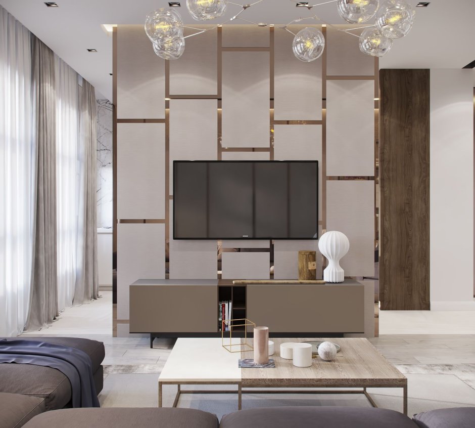 Интерьер гостинной 18кв м