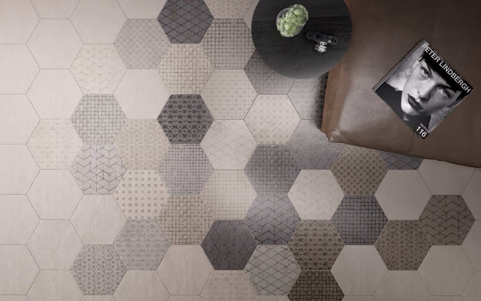 Fondovalle infinito 6.5 mm White Hexagon Matte