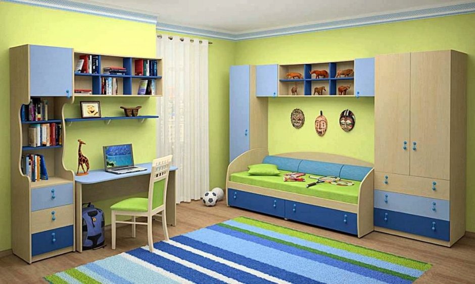 Детские комнаты для мальчишек мебель