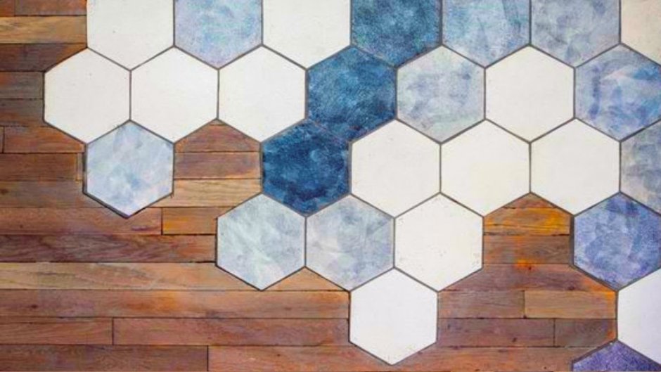 Мозаика Hexagon White Glass 30 30
