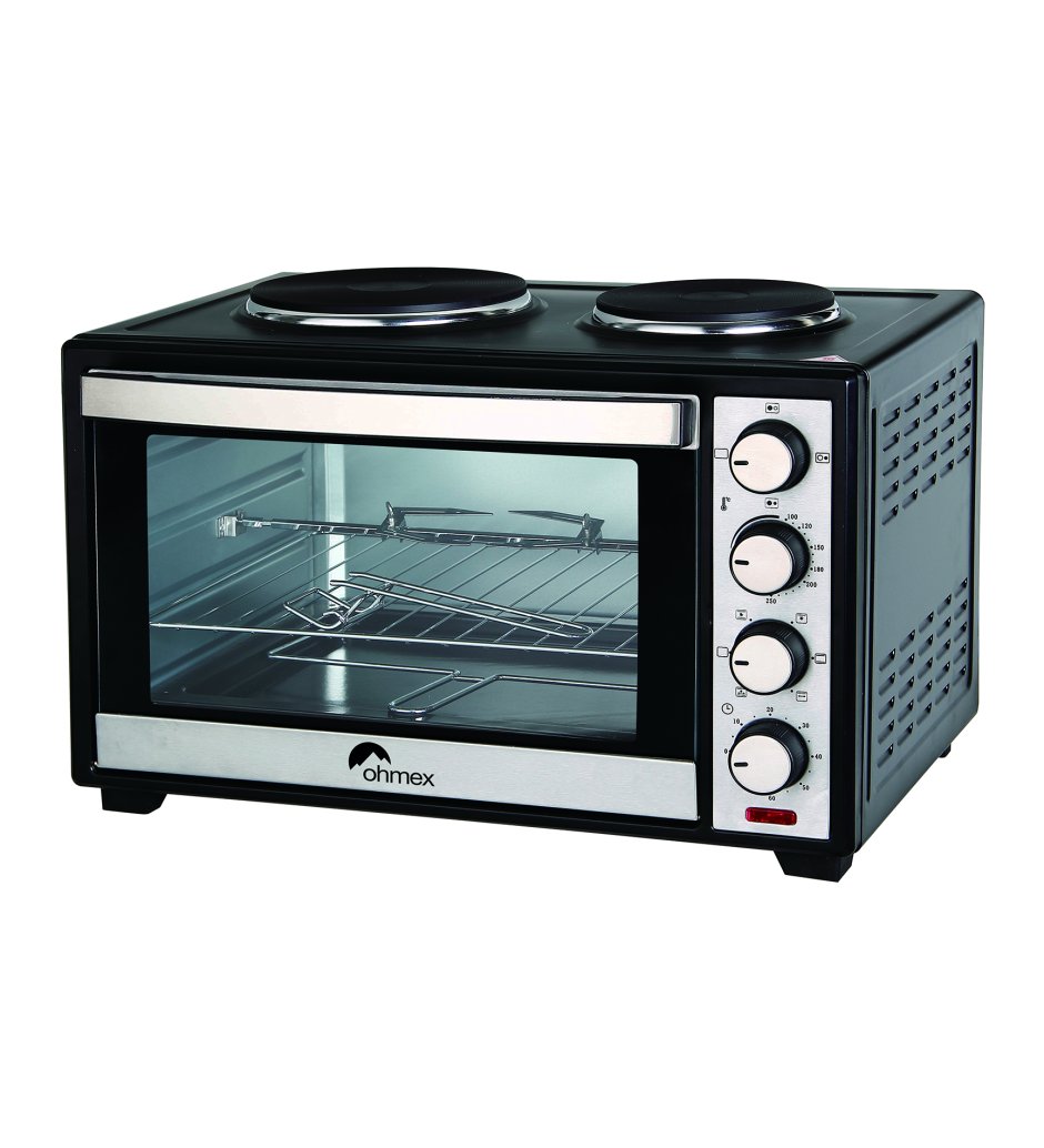 Духовка Optima 0h-352mb 1,6квт,33л,черная,2конфорки