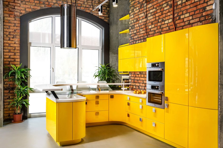 Холодильник ханса желтый