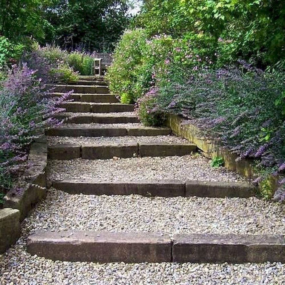 Садовые дорожки со ступенями