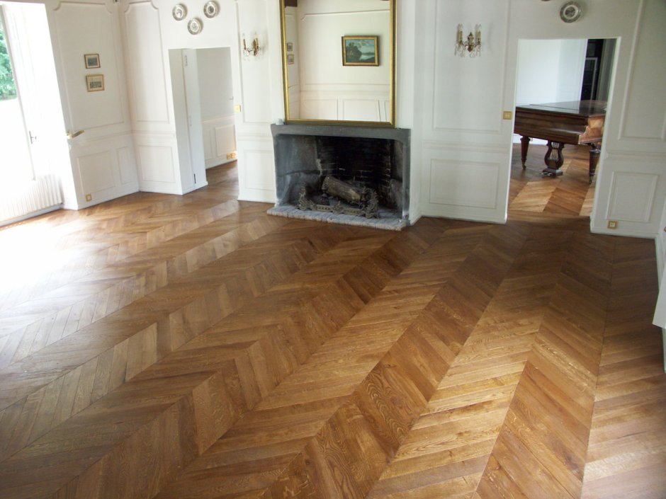 Brown Chevron Oak parquet