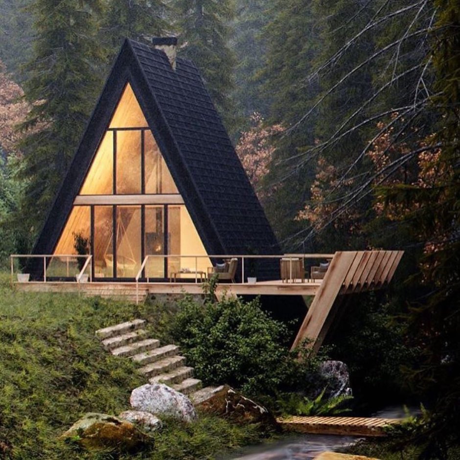 Дом в стиле Шале интерьер Альпы