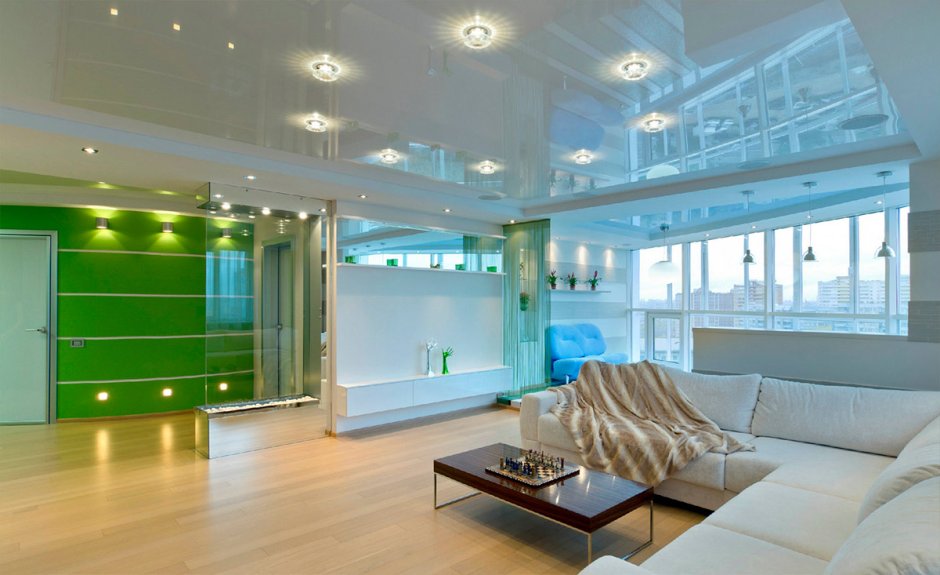 Глянцевые потолки