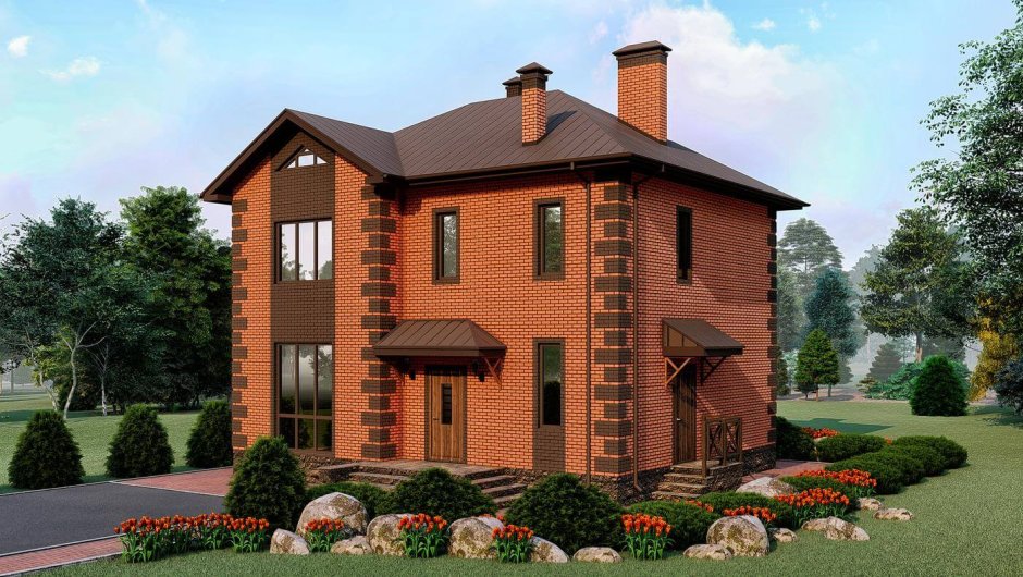 Одноэтажные кирпичные дома