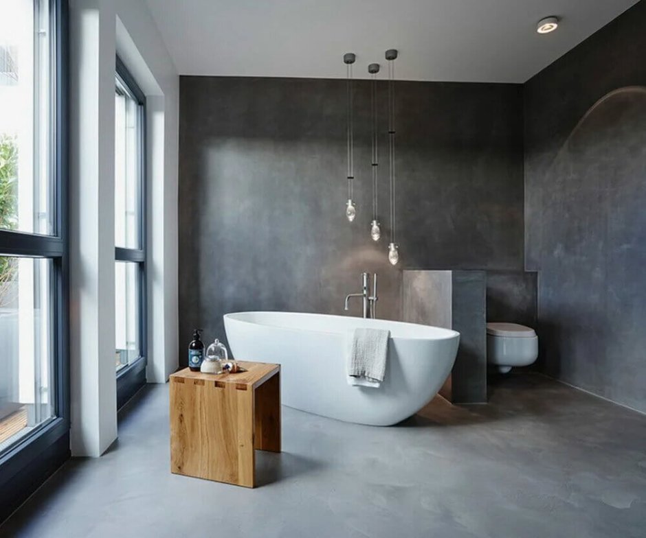 Декоративный бетон ванная комната