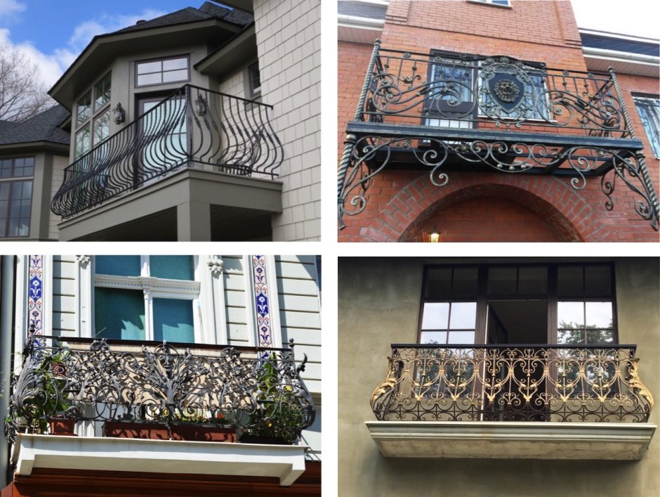 Кованые балконы французский стиль