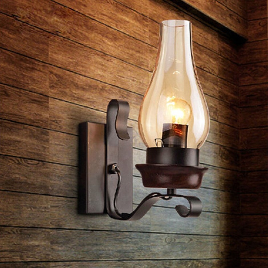 Бра Country Wall Lamp Glass lampshade