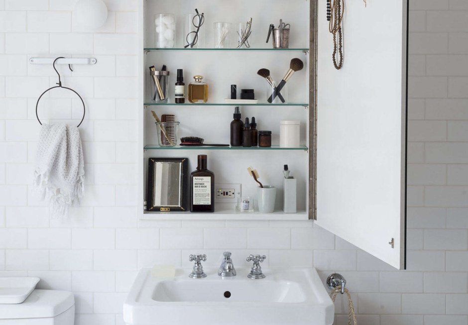 Bathroom Mirror with Storage on each Side