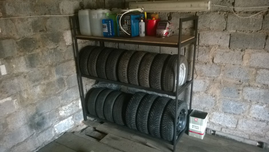 Хранение шин в кладовке