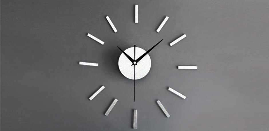 Минималистичные часы на стену