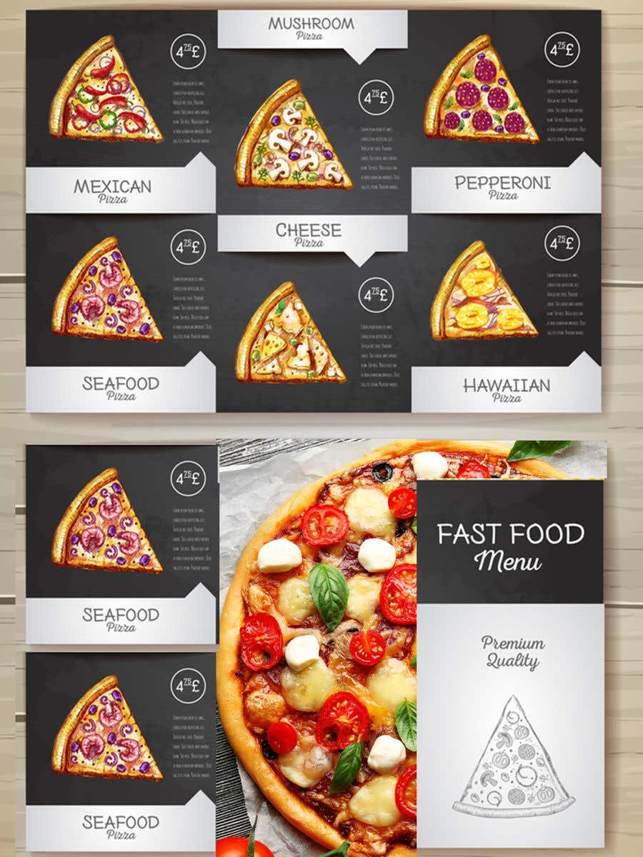 Креативное меню пиццерии