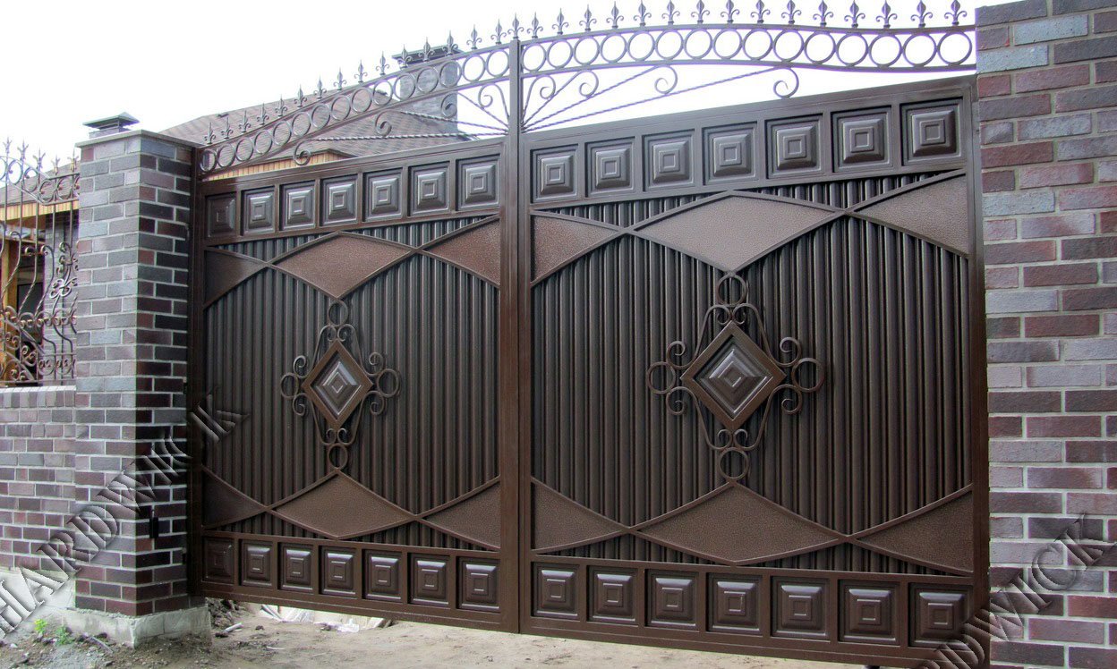ворота для дома с калиткой фото