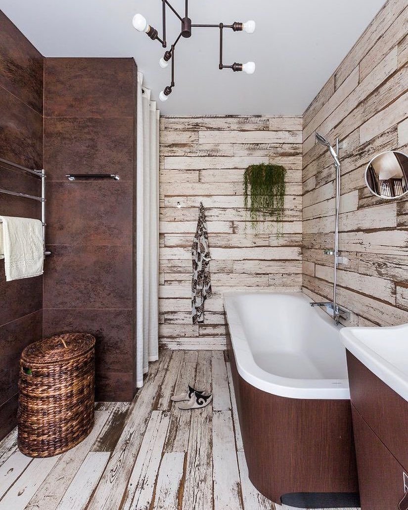 Ванная комната в стиле дерева