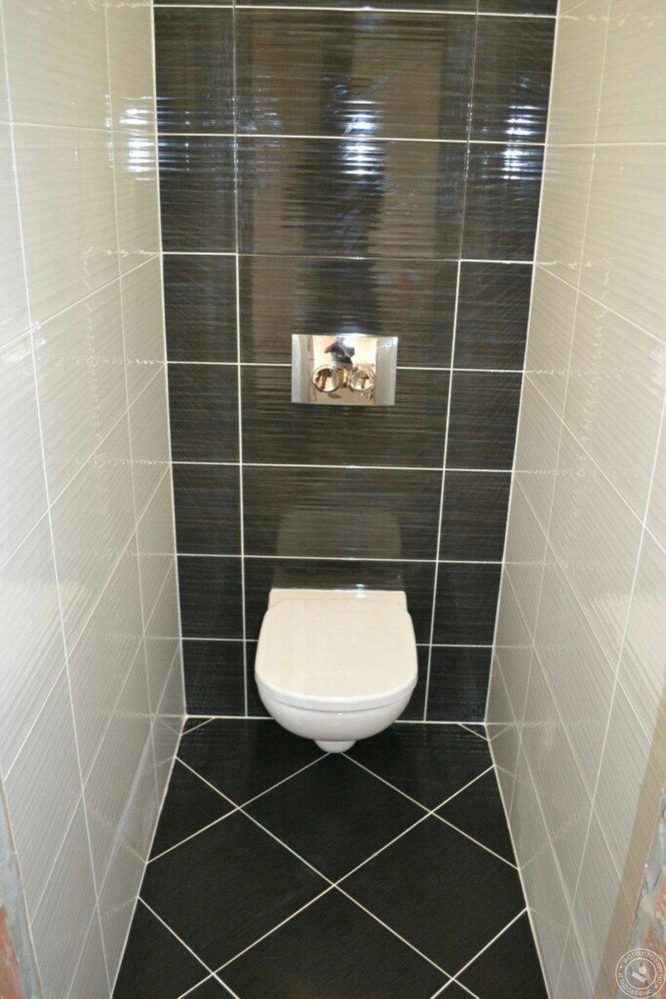 Современный туалет с инсталляцией