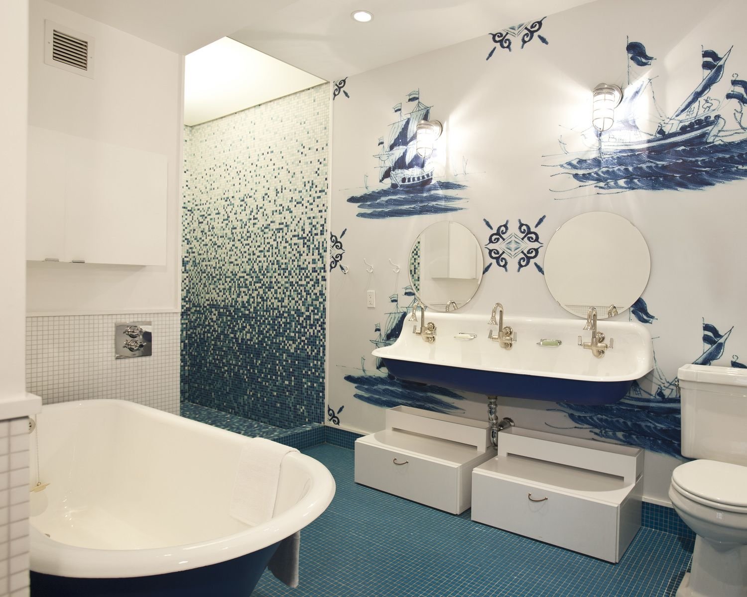 ванная комната дизайн море