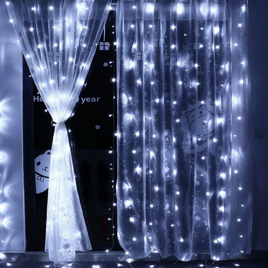 Гирлянда штора Новогодняя 3x2 метра теплый белый свет