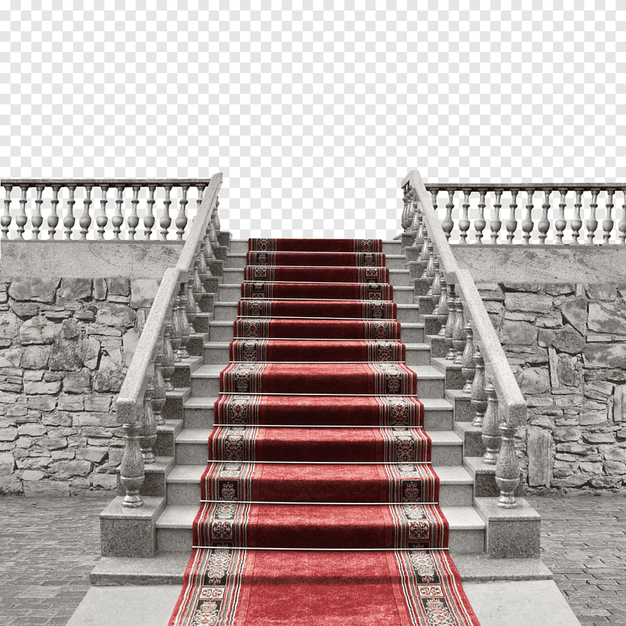 Лестница с красной дорожкой