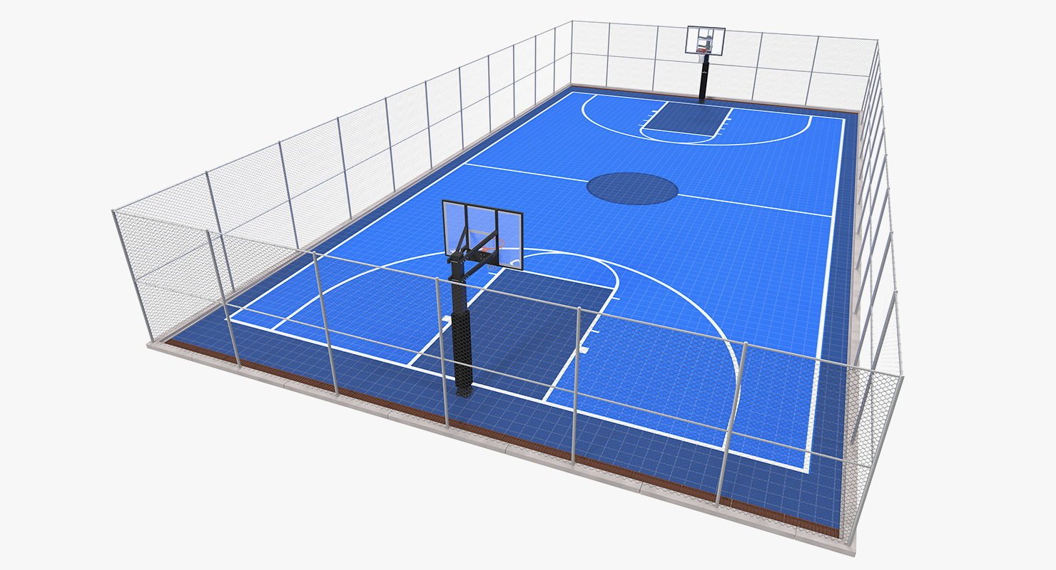 Кольцо баскетбольная площадка 3д модель SKB