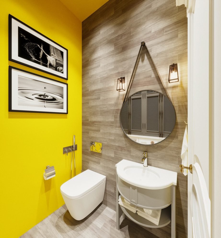 Туалет в желтом цвете