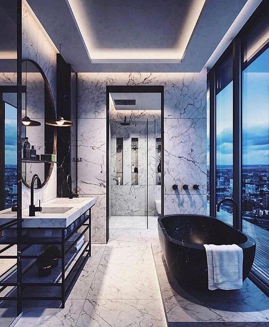 шикарные ванные комнаты дизайн фото