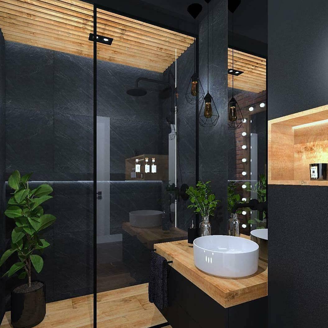 ванная лофт дизайн в квартире