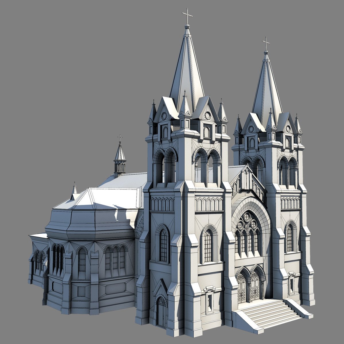 Зд здания. Gothic Cathedral 3d model. Архитектура Готика референс. Церковь Низкополигональная модель.