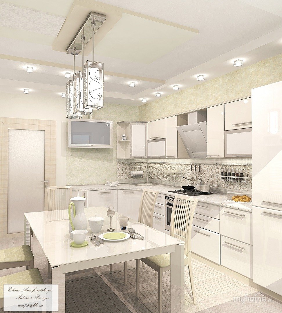 Кухни в светлых тонах фото в современном стиле 9 кв м дизайн фото