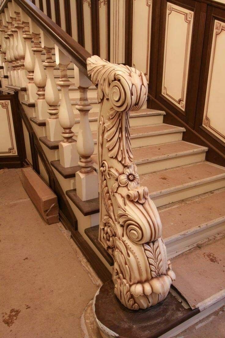 Резные деревянные лестницы