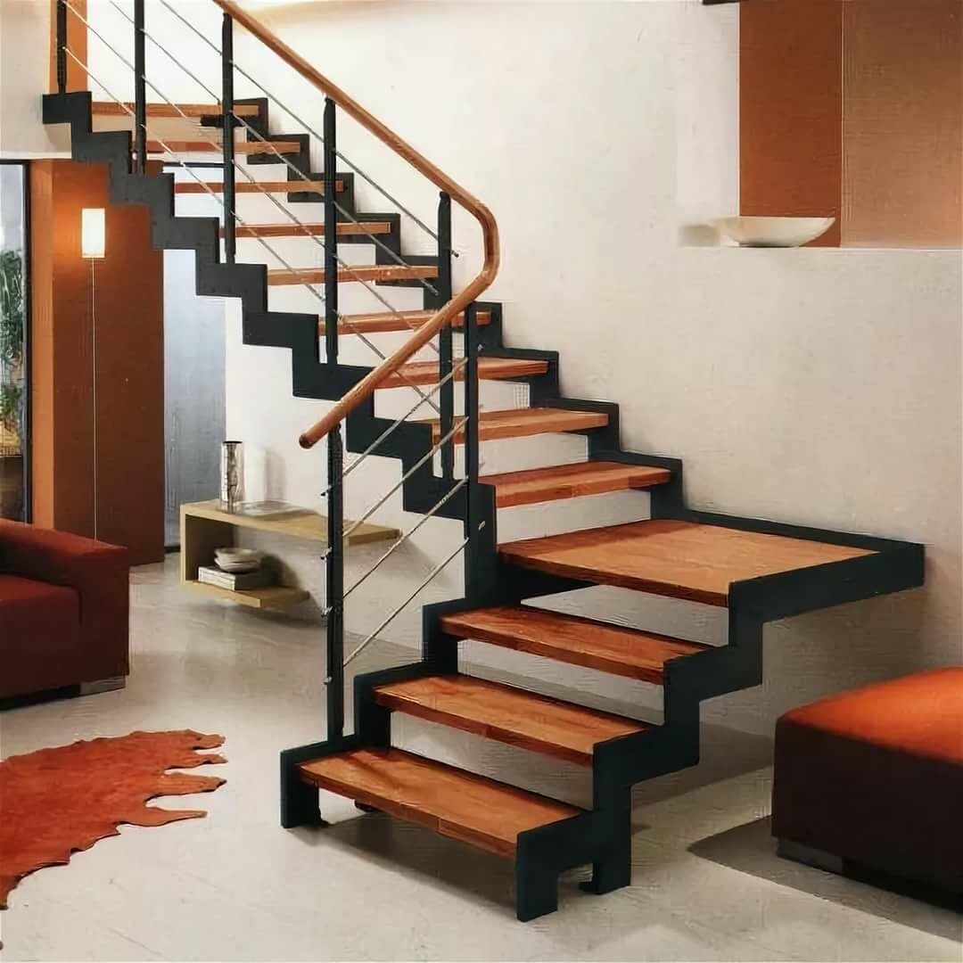фото металлической лестницы в деревянном доме