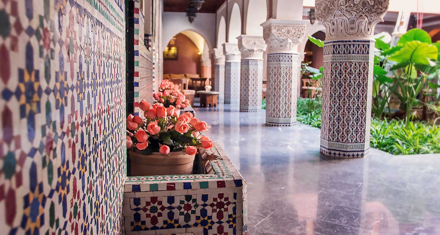Марокко внутренний дворик Маракеш