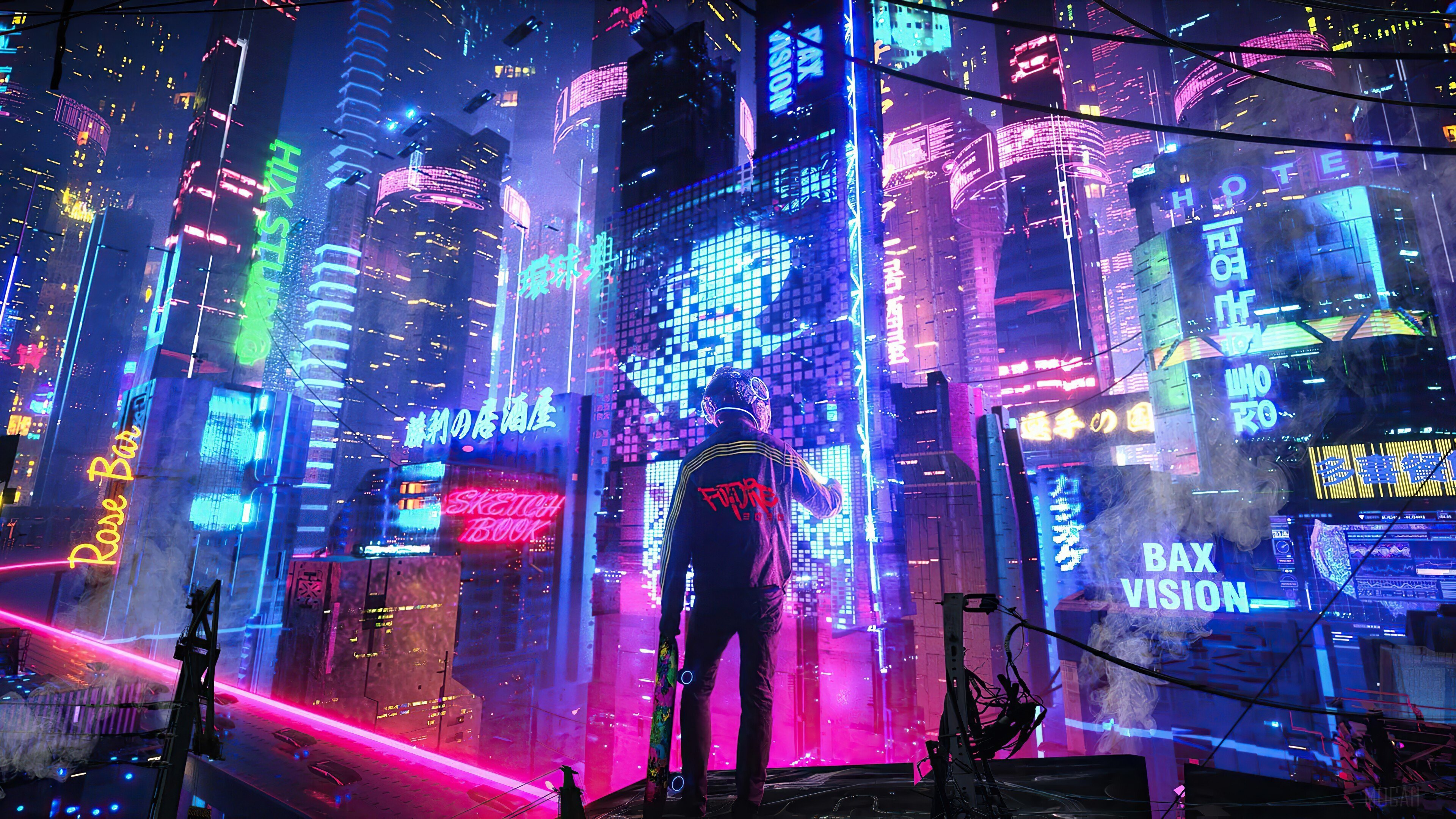 Neon cyberpunk wallpaper