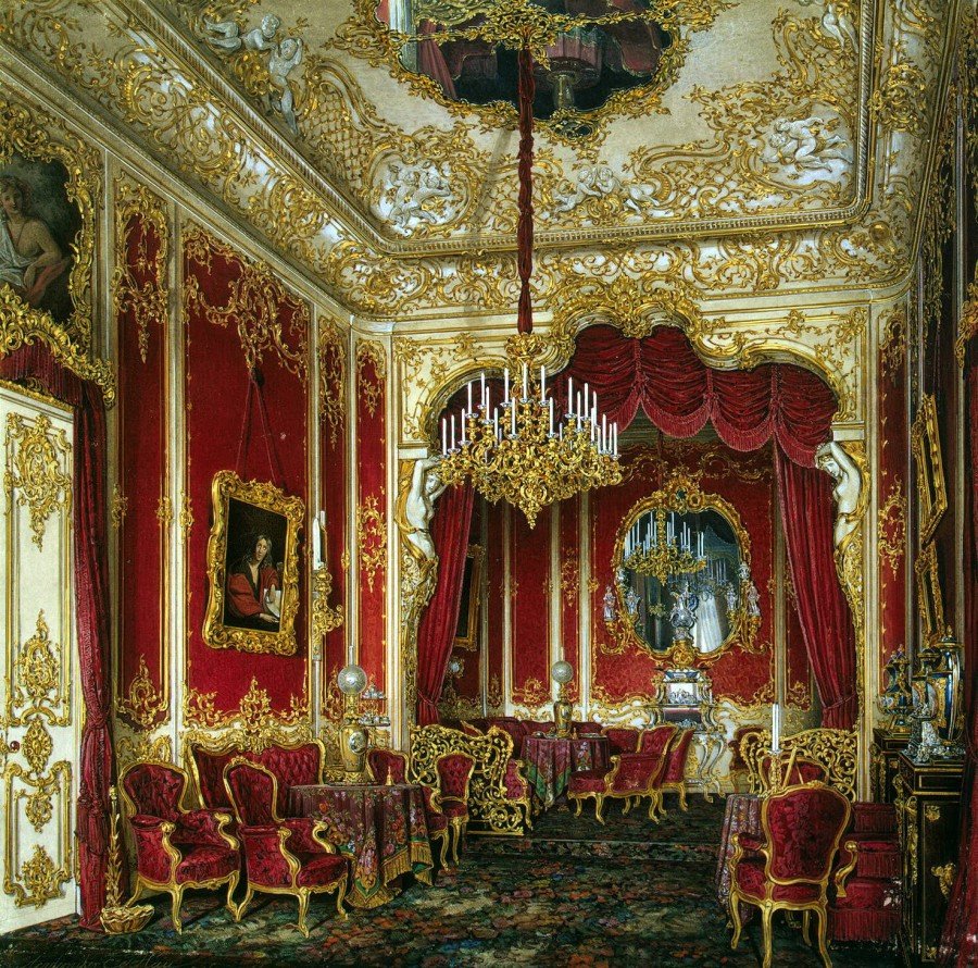 Синяя спальня императрицы Марии Александровны в зимнем Дворце