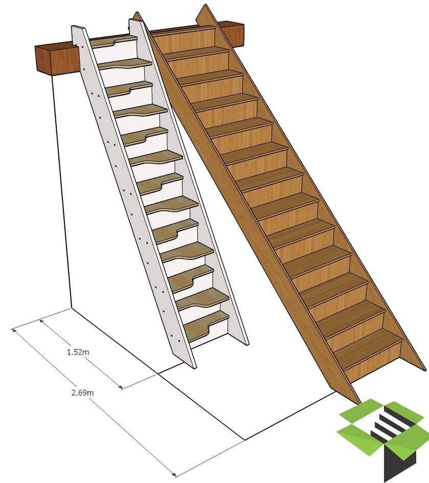 Инвентарная лестница для спуска в котлован